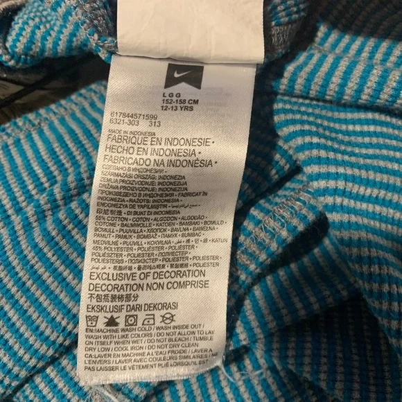 25. Nike Blue Striped Track pants Size Large in Kids, Women's Small - Picture 8 of 8